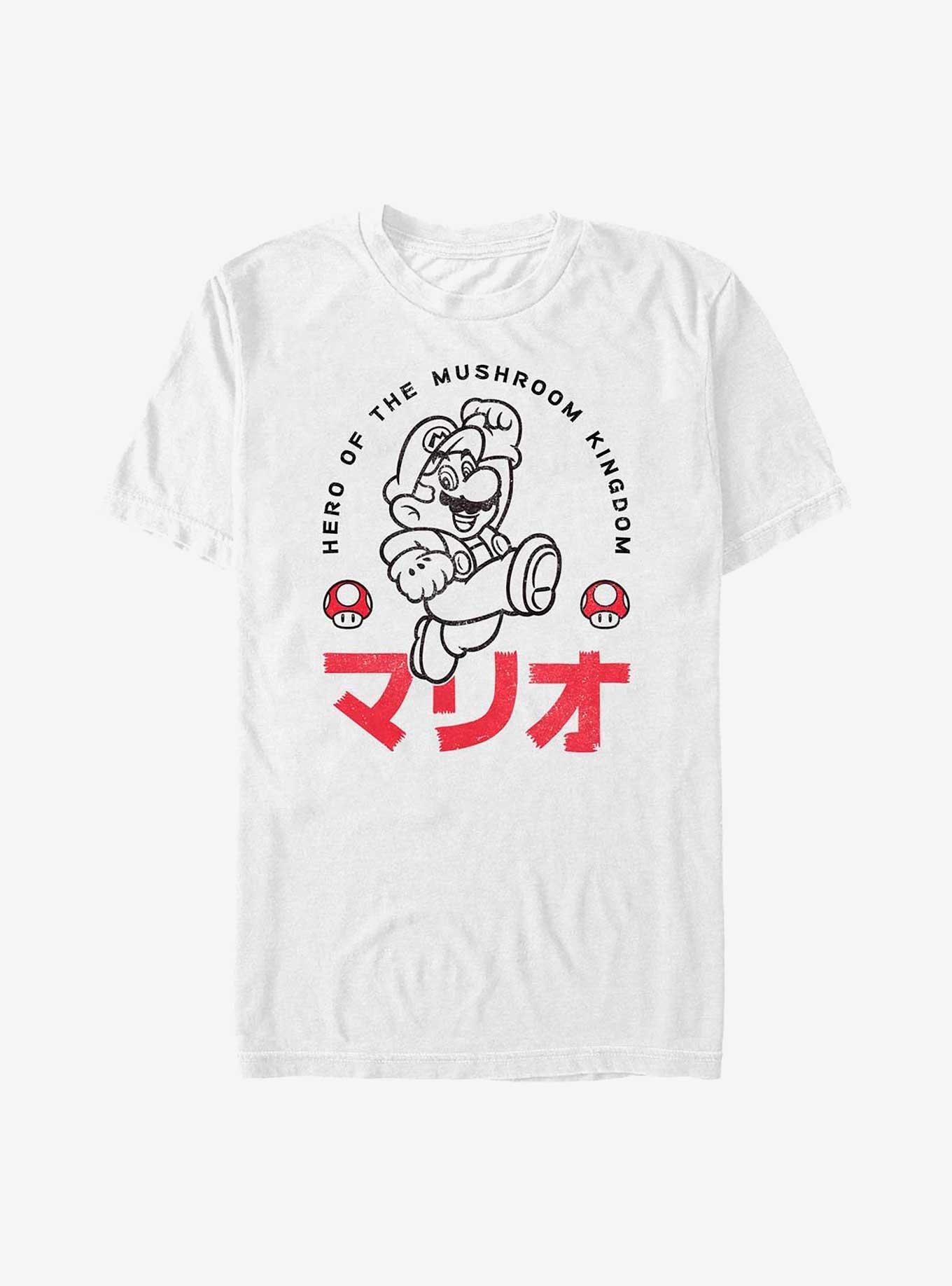 Nintendo Mario Hero of the Mushroom Kingdom T-Shirt, WHITE, hi-res