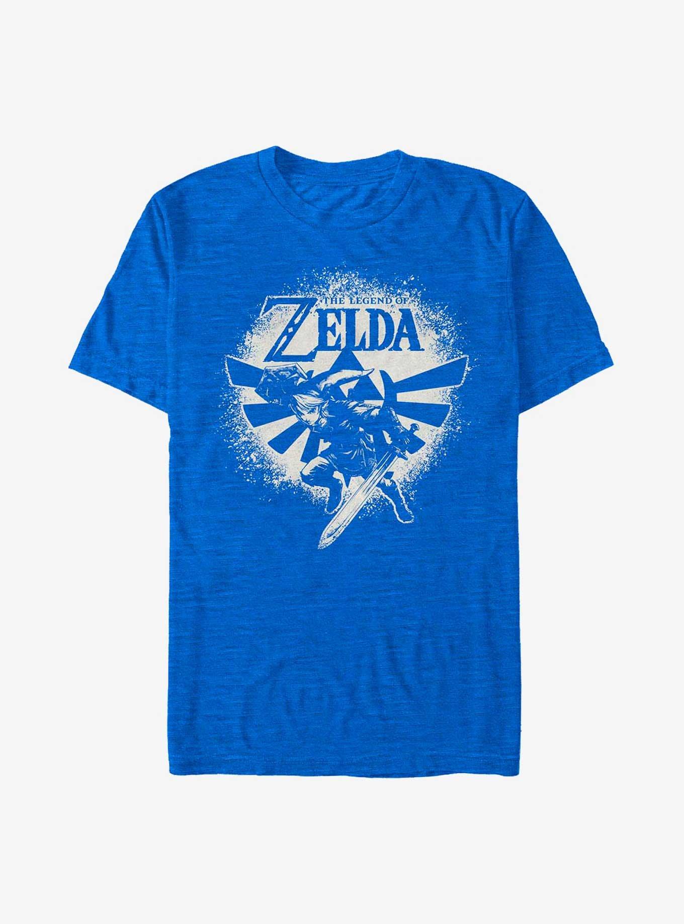 The Legend of Zelda Link Spray Paint T-Shirt, ROYAL, hi-res