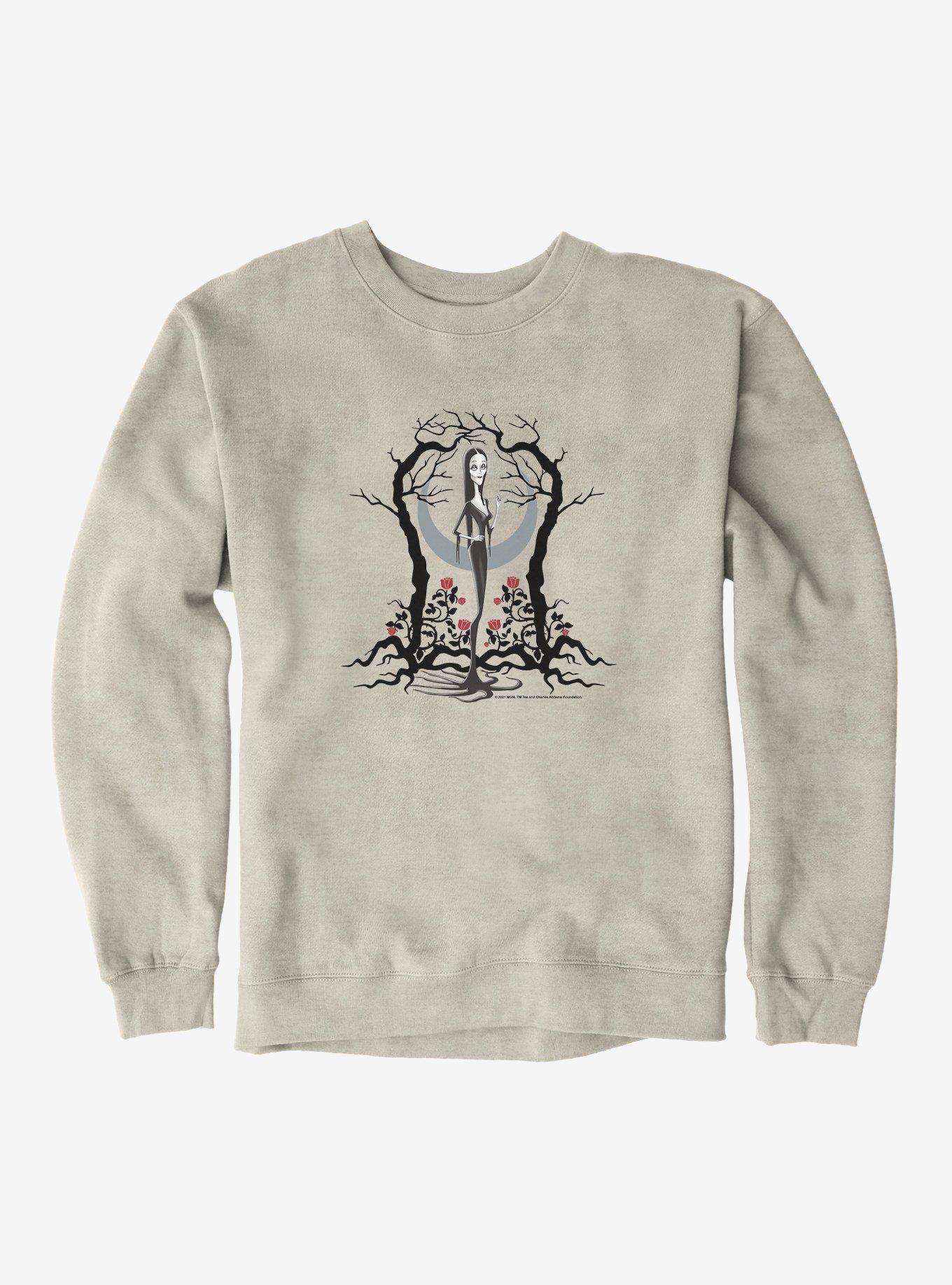 The Addams Family 2 Morticia Sweatshirt, OATMEAL HEATHER, hi-res