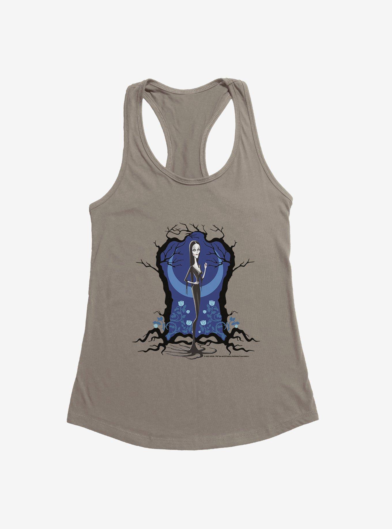 The Addams Family 2 Morticia Blue Girls Tank, WARM GRAY, hi-res