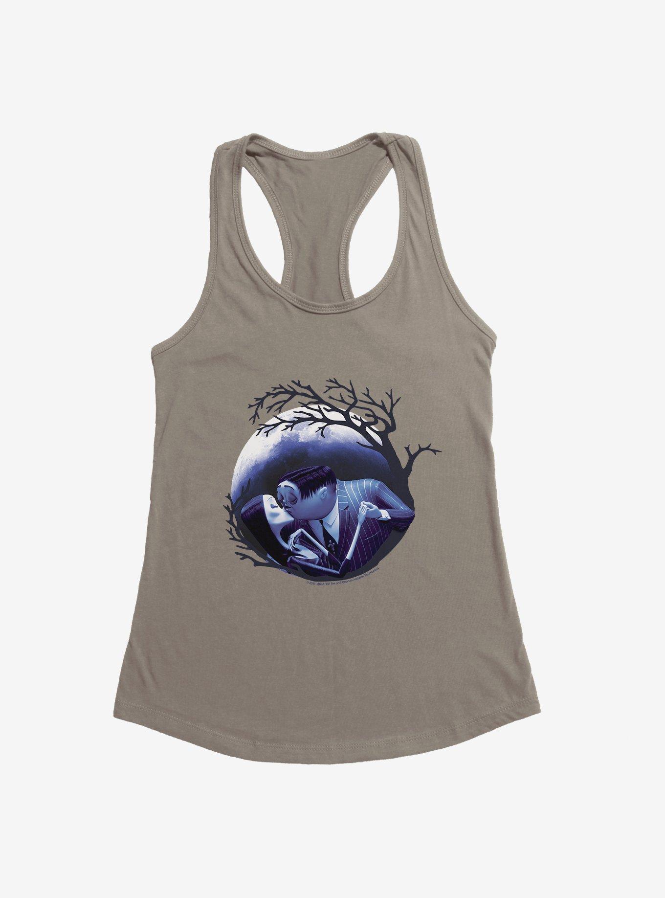 The Addams Family 2 Morticia and Gomez Kiss Girls Tank, WARM GRAY, hi-res
