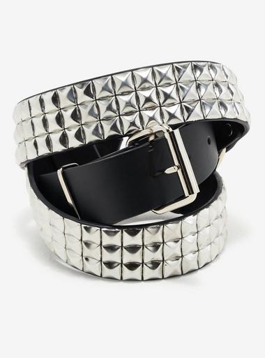 Silver Pyramid Stud Belt