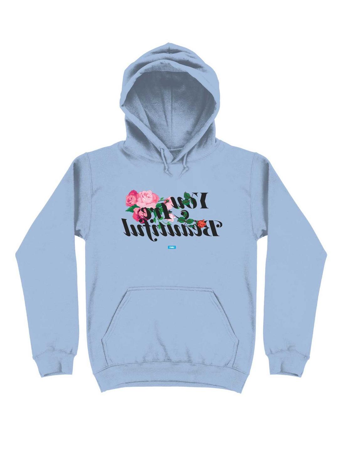 Black History Month FWMJ You Are Beautiful Hoodie, LIGHT BLUE, hi-res