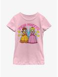 Nintendo Mario Daisy and Peach Team Pretty Youth Girls T-Shirt, PINK, hi-res