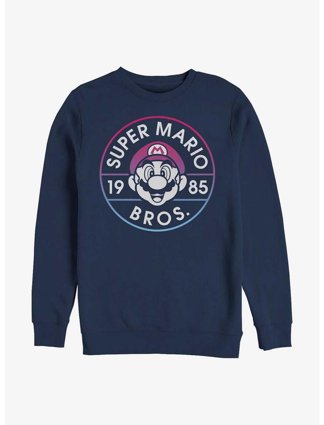 Nintendo Mario Mario Badge Sweatshirt, NAVY, hi-res
