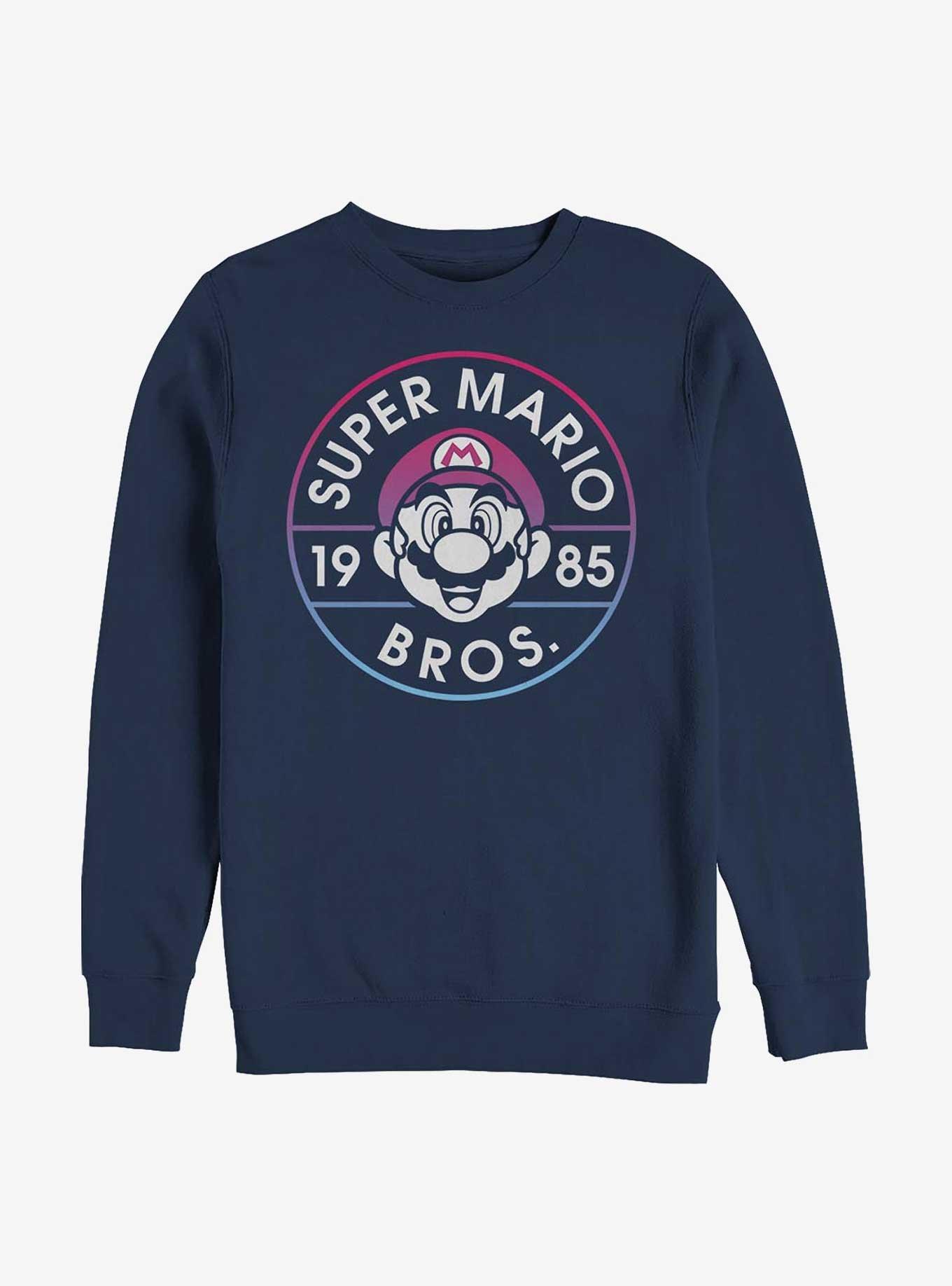 Nintendo Mario Mario Badge Sweatshirt, NAVY, hi-res