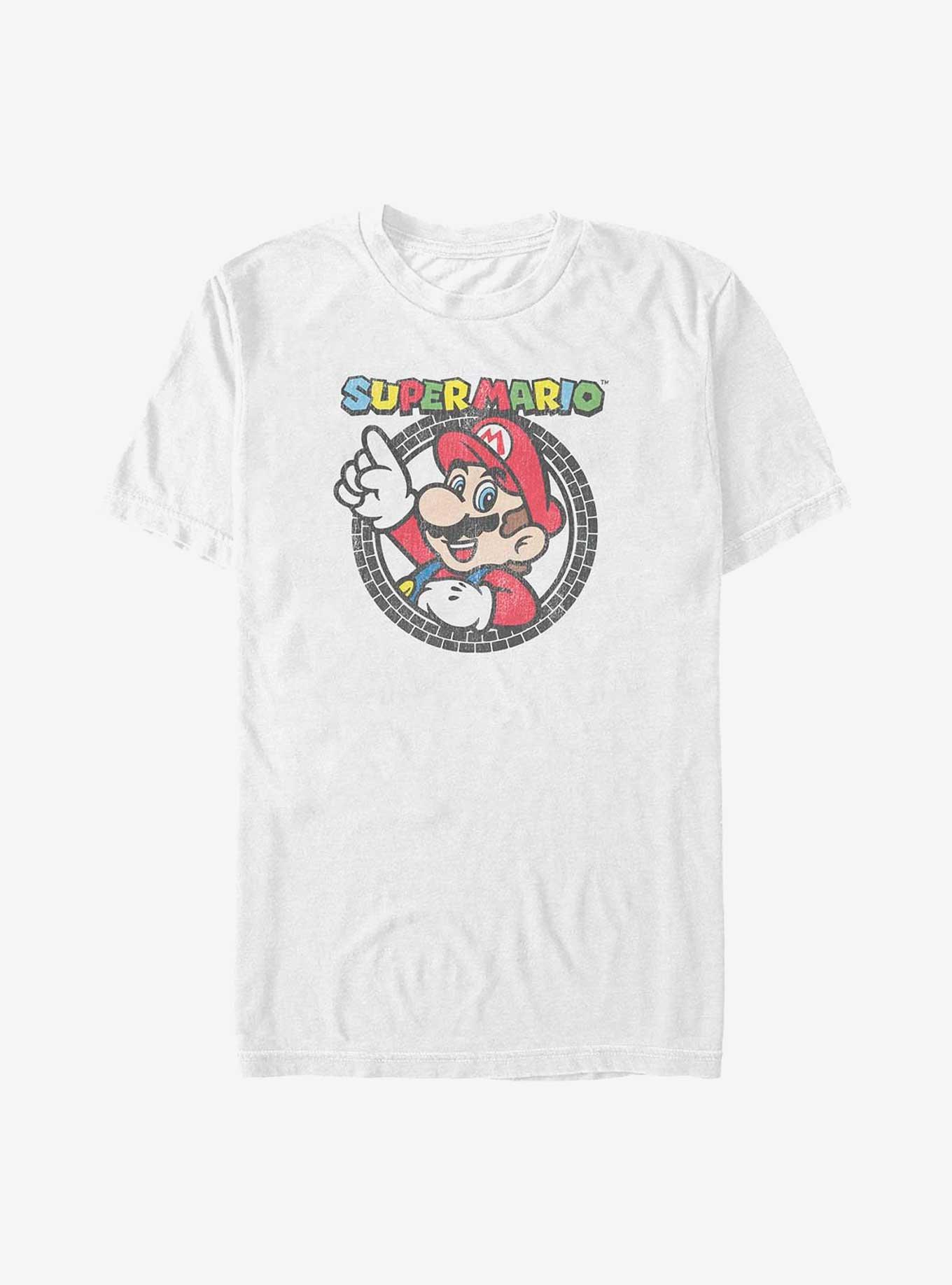 Nintendo Mario Tire Badge T-Shirt, WHITE, hi-res