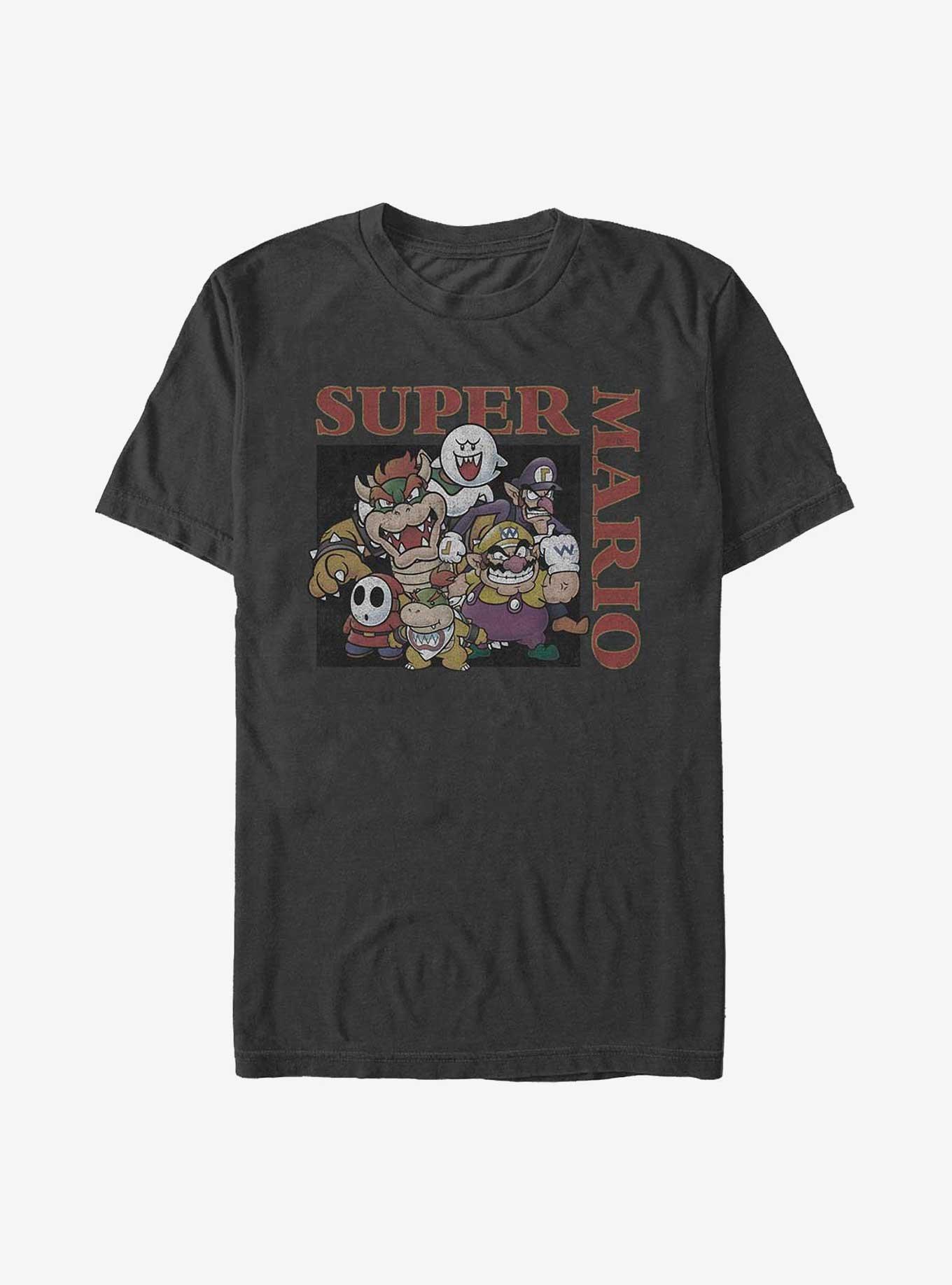 Nintendo Mario Vintage Baddies T-Shirt, BLACK, hi-res