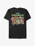 Nintendo Mario World Map T-Shirt, BLACK, hi-res