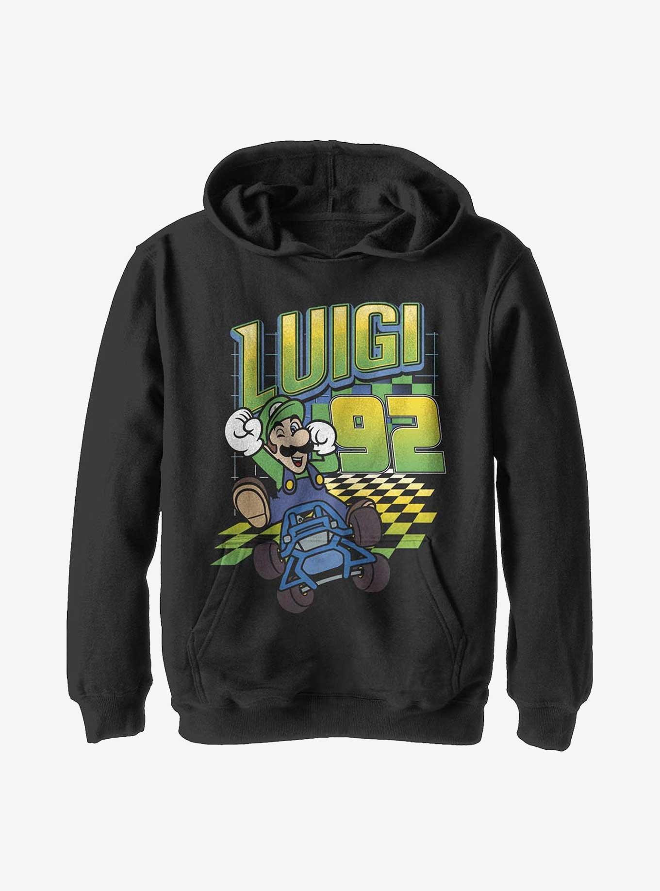 Nintendo Mario Kart Luigi '92 Youth Hoodie, , hi-res