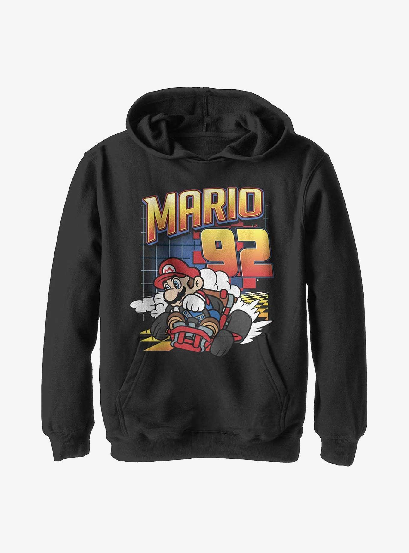 Nintendo Mario Race Kart '92 Youth Hoodie, BLACK, hi-res