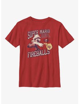 Plus Size Nintendo Mario Fireballs Youth T-Shirt, , hi-res