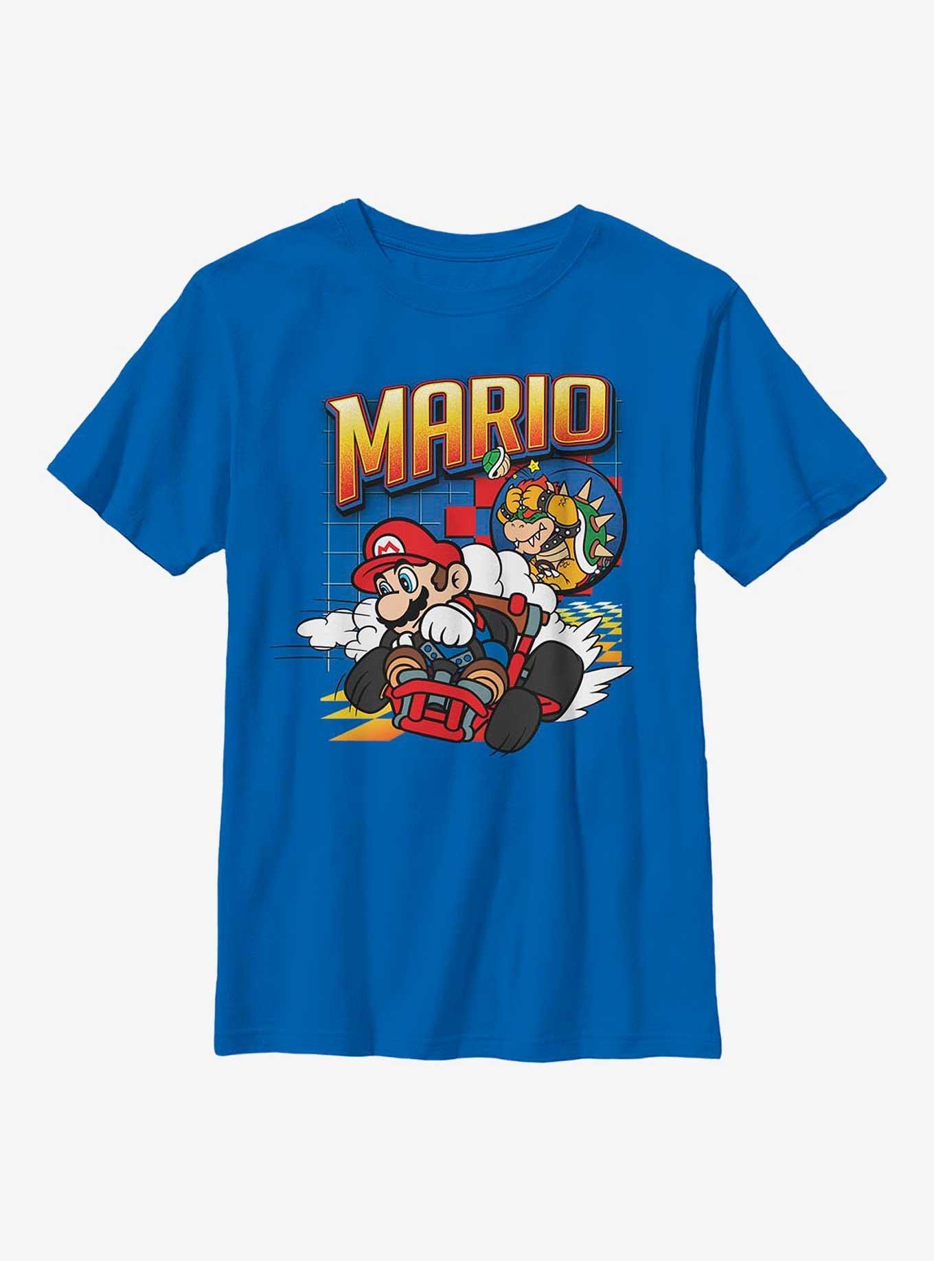 Nintendo Mario Kart Fastest Racer Youth T-Shirt, ROYAL, hi-res