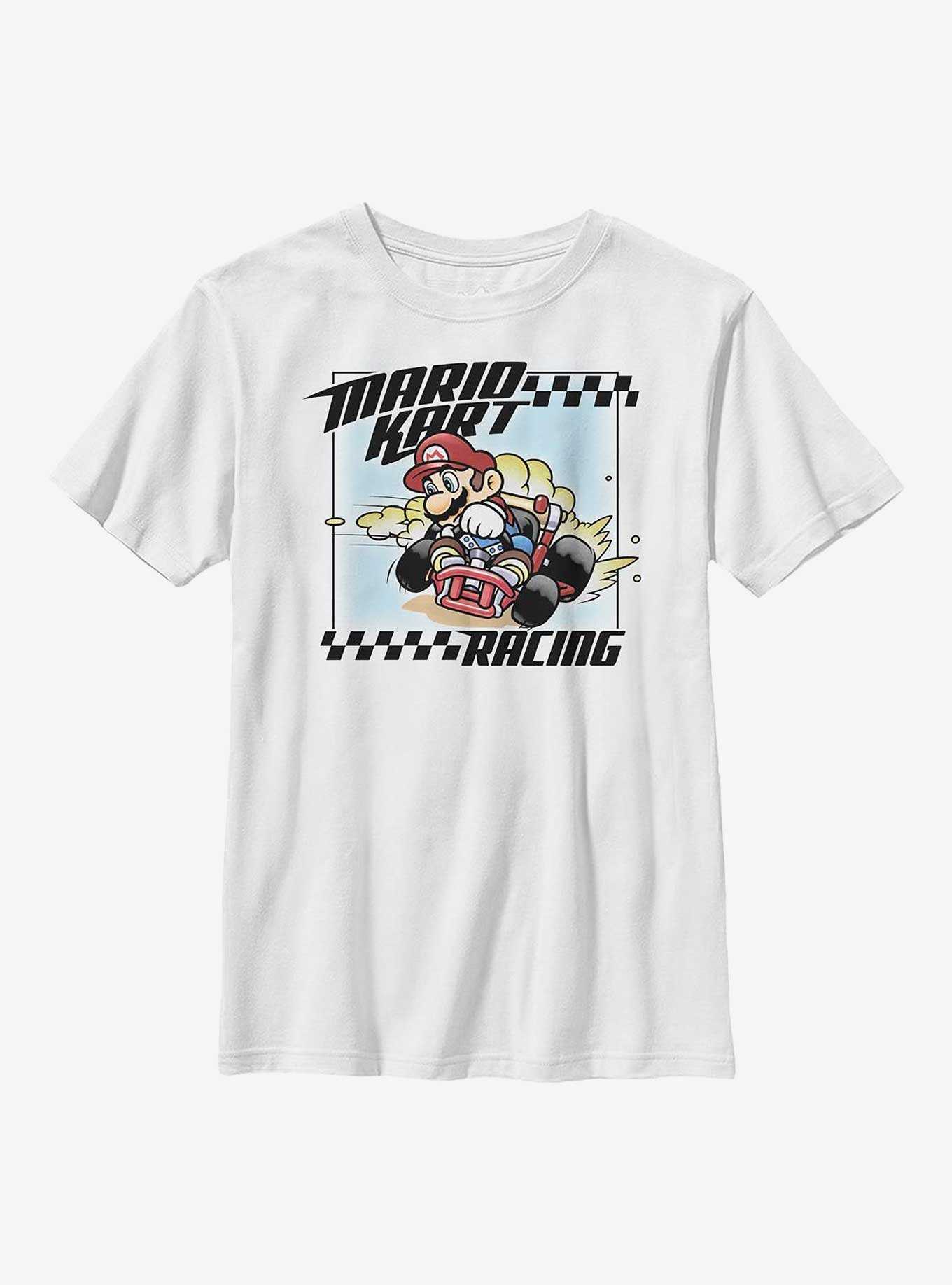 Nintendo Mario Kart Race Hard Youth T-Shirt, , hi-res