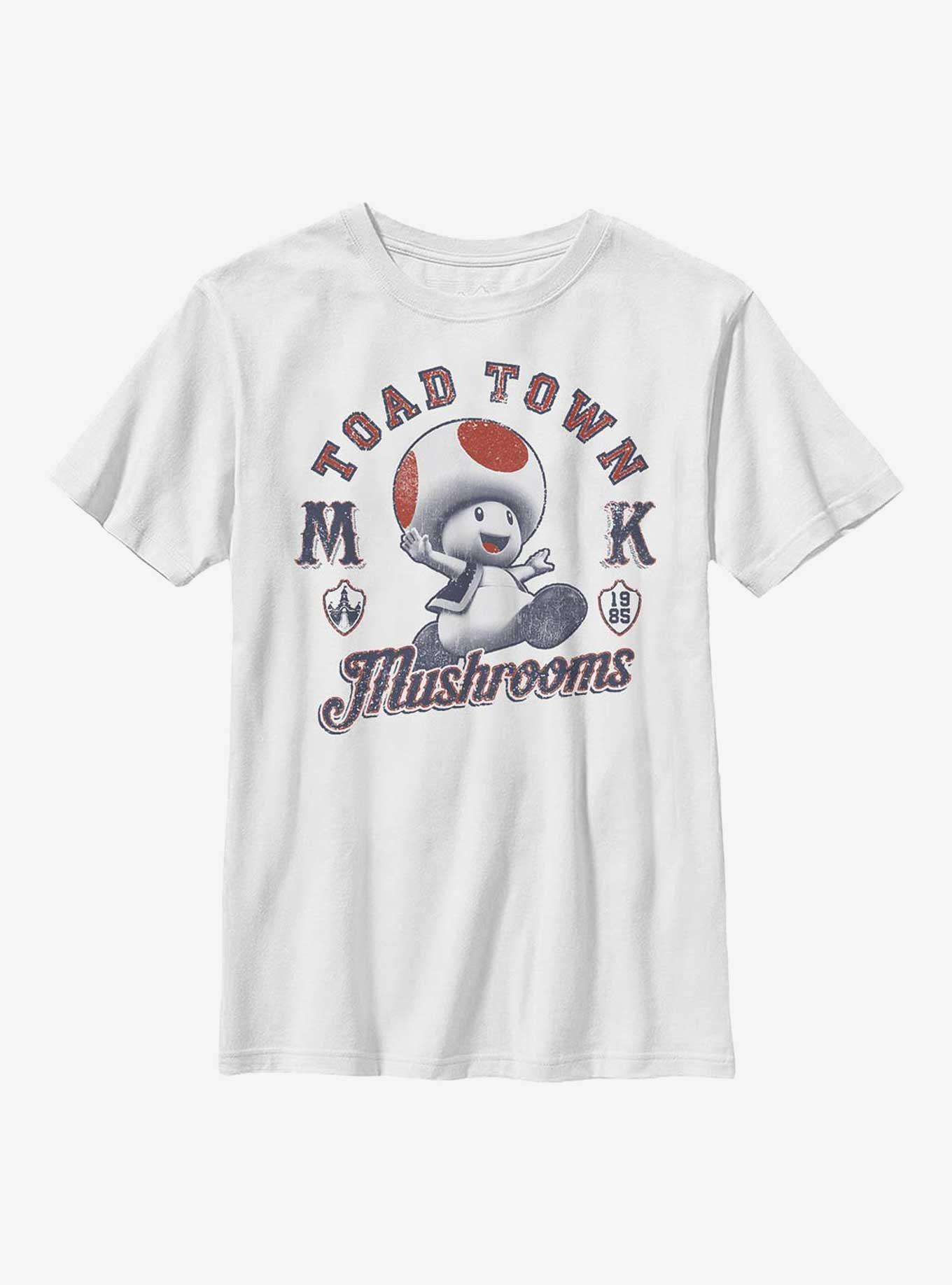 Nintendo Mario Toad Town Mushrooms Youth T-Shirt, , hi-res