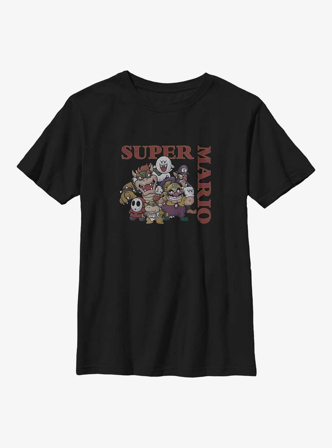 Nintendo Mario Vintage Baddies Youth T-Shirt, , hi-res