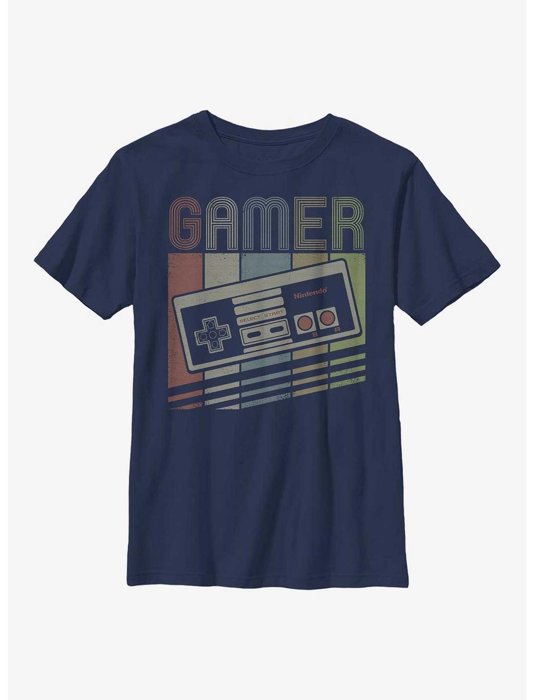 Nintendo Retro Gamer Youth T-Shirt, NAVY, hi-res