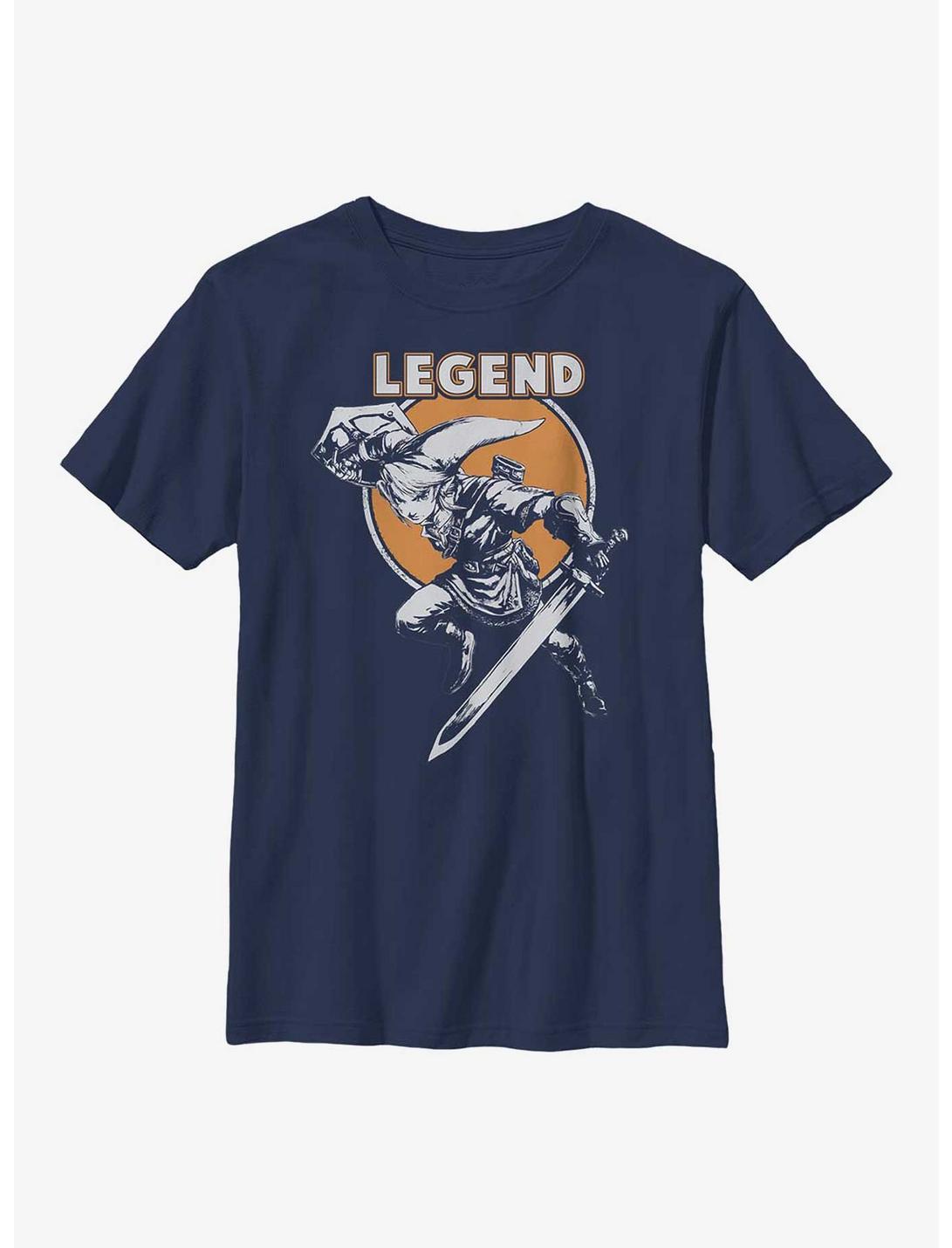 The Legend of Zelda Legendary Link Youth T-Shirt, NAVY, hi-res