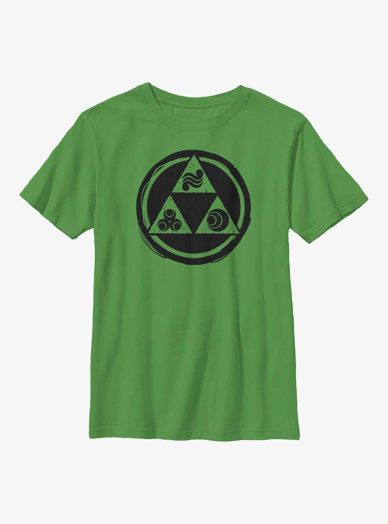 The Legend of Zelda Triforce Elements Logo Youth T-Shirt, , hi-res
