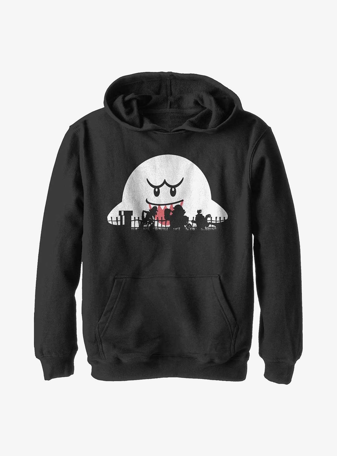 Nintendo Mario Boo Moon Silhouettes Youth Hoodie, , hi-res