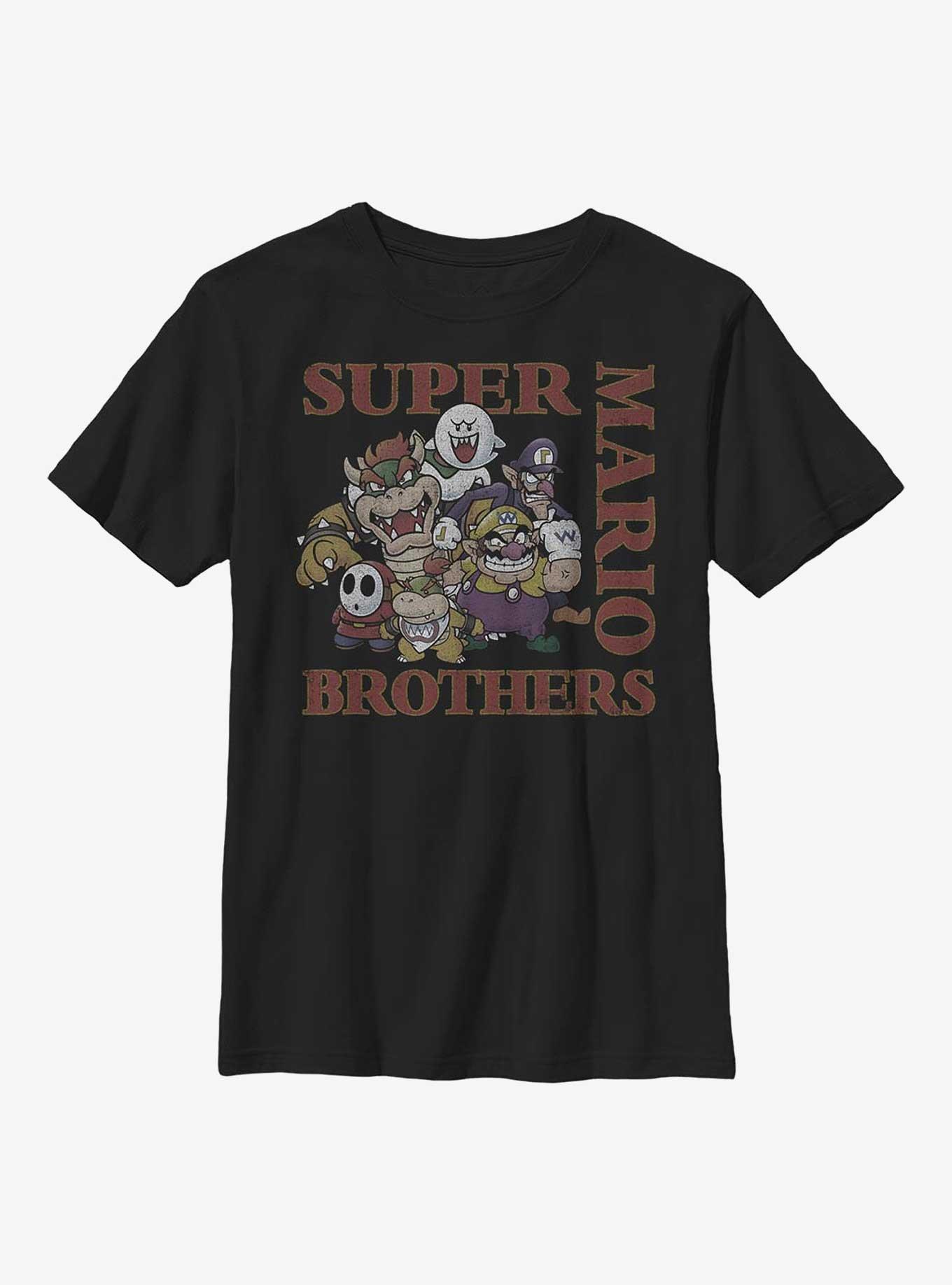 Nintendo Mario Vintage Baddies and Brothers Youth T-Shirt, , hi-res