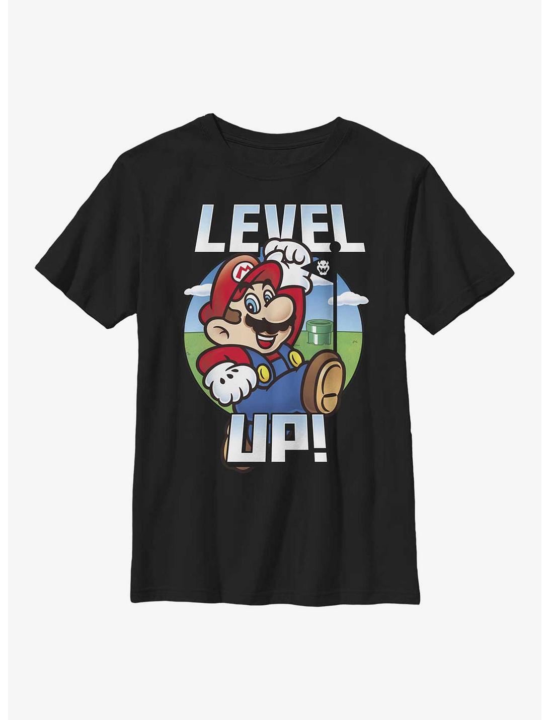 Nintendo Mario Level Up Youth T-Shirt, BLACK, hi-res