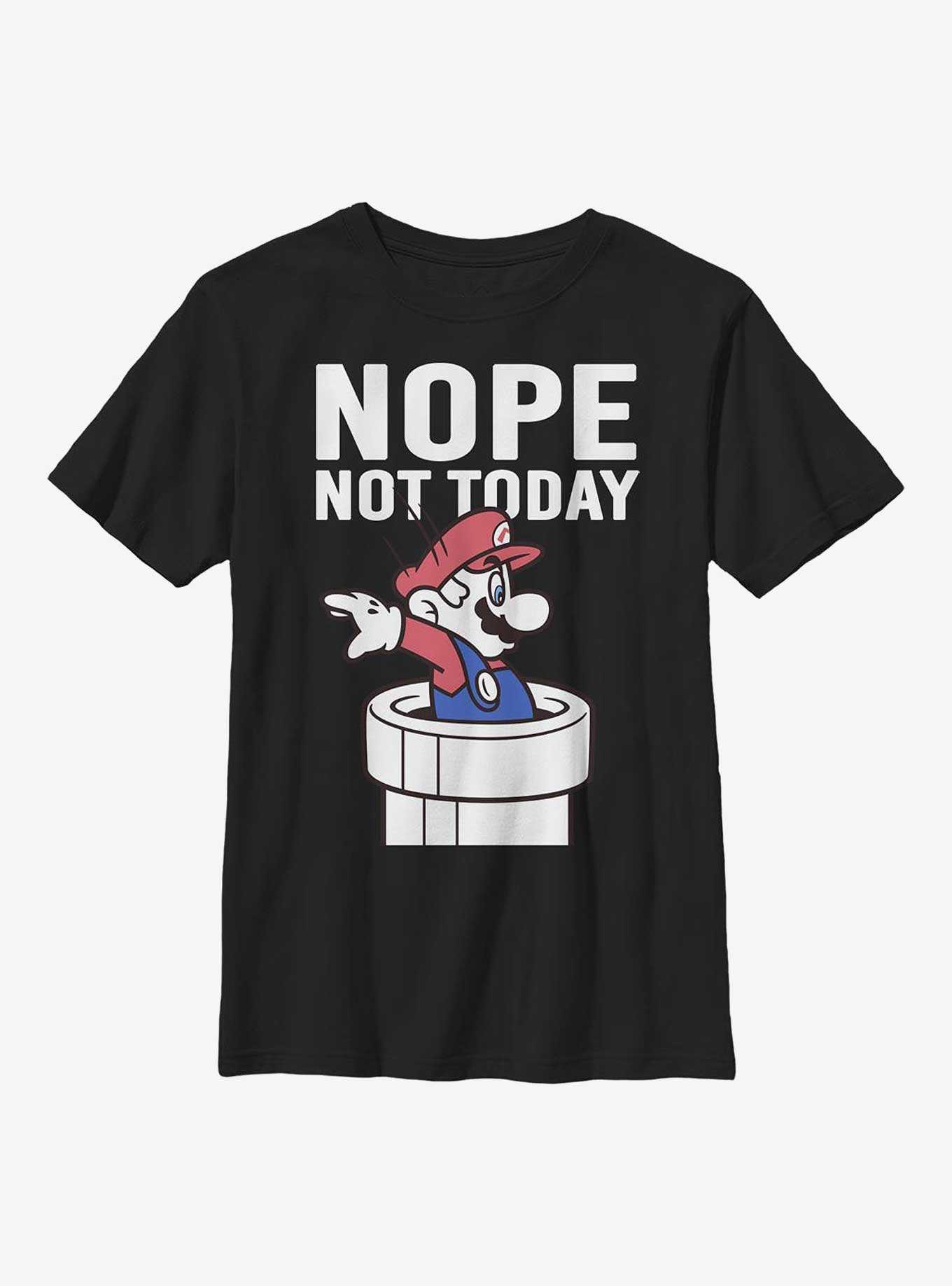 Nintendo Mario Nope Not Today Youth T-Shirt, , hi-res