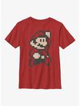 Nintendo Mario Pixel Mario Youth T-Shirt, RED, hi-res
