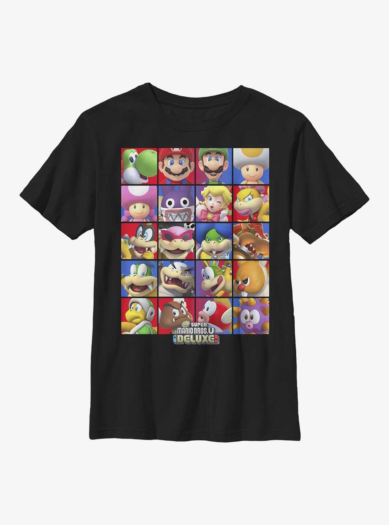 Nintendo Mario Select Your Character Youth T-Shirt, BLACK, hi-res