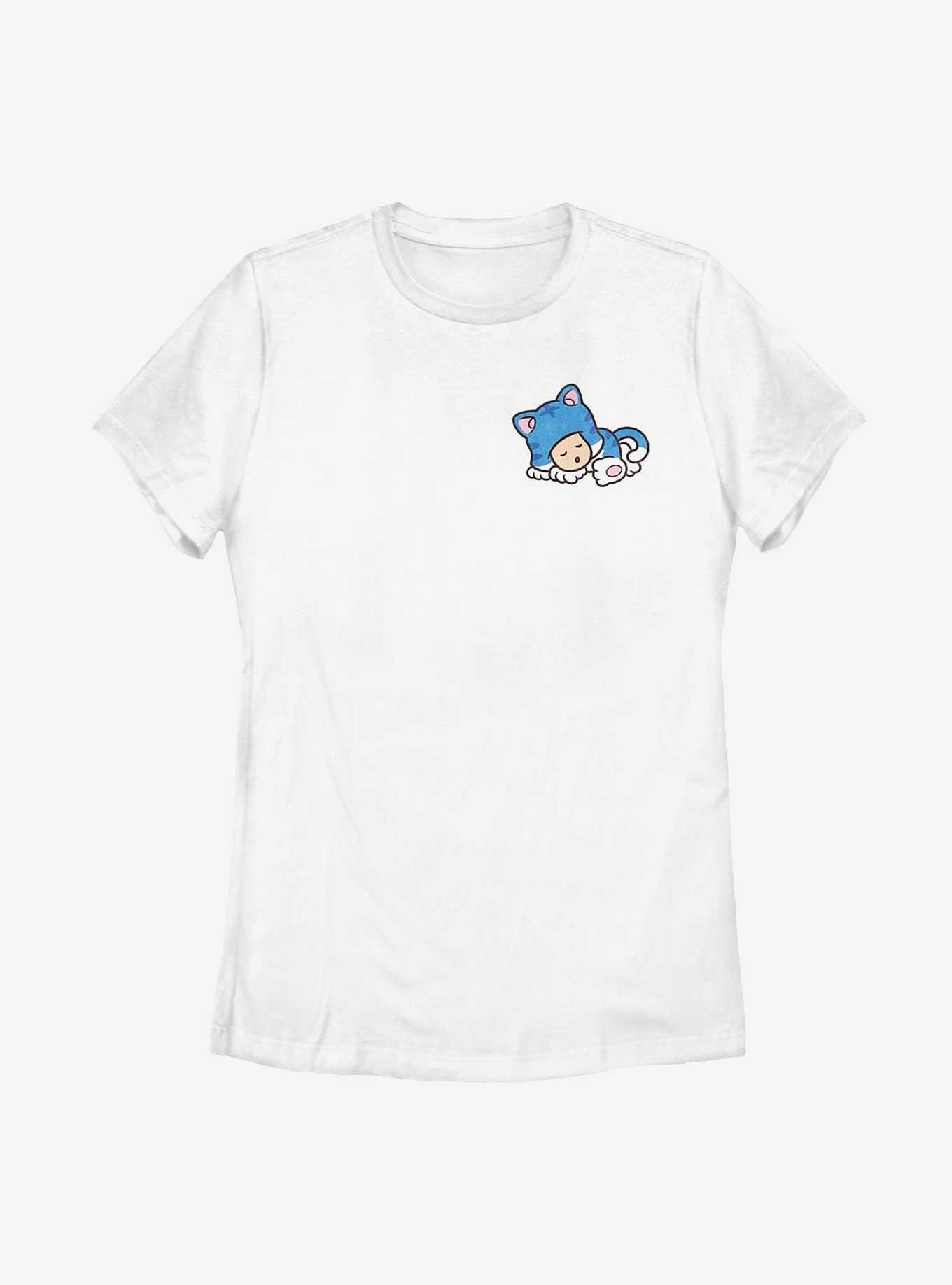 Nintendo Sleepy Blue Cat Womens T-Shirt, , hi-res