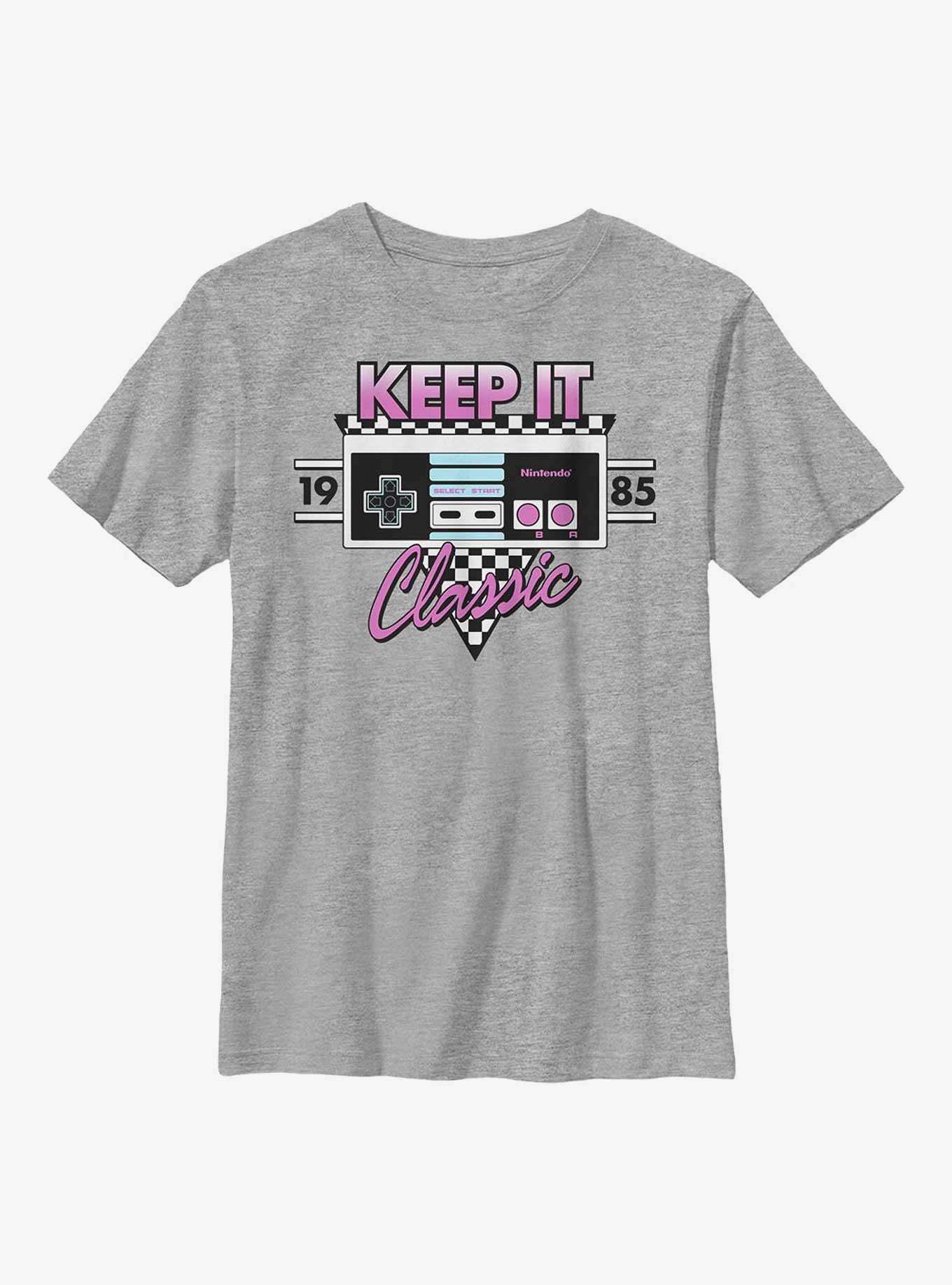 Nintendo Classic Controller Youth T-Shirt - GREY | BoxLunch