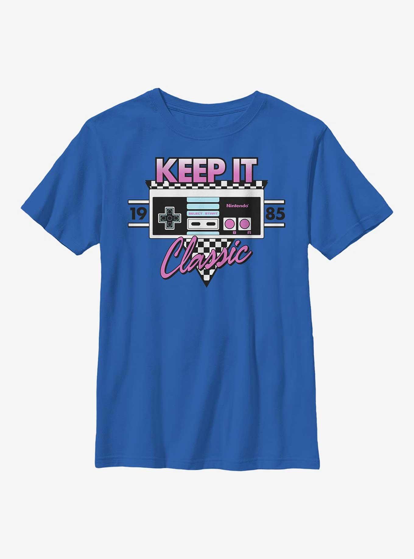Nintendo Classic Controller Youth T-Shirt, ROYAL, hi-res