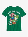 Nintendo Mario Good Luck Squad Youth T-Shirt, KELLY, hi-res