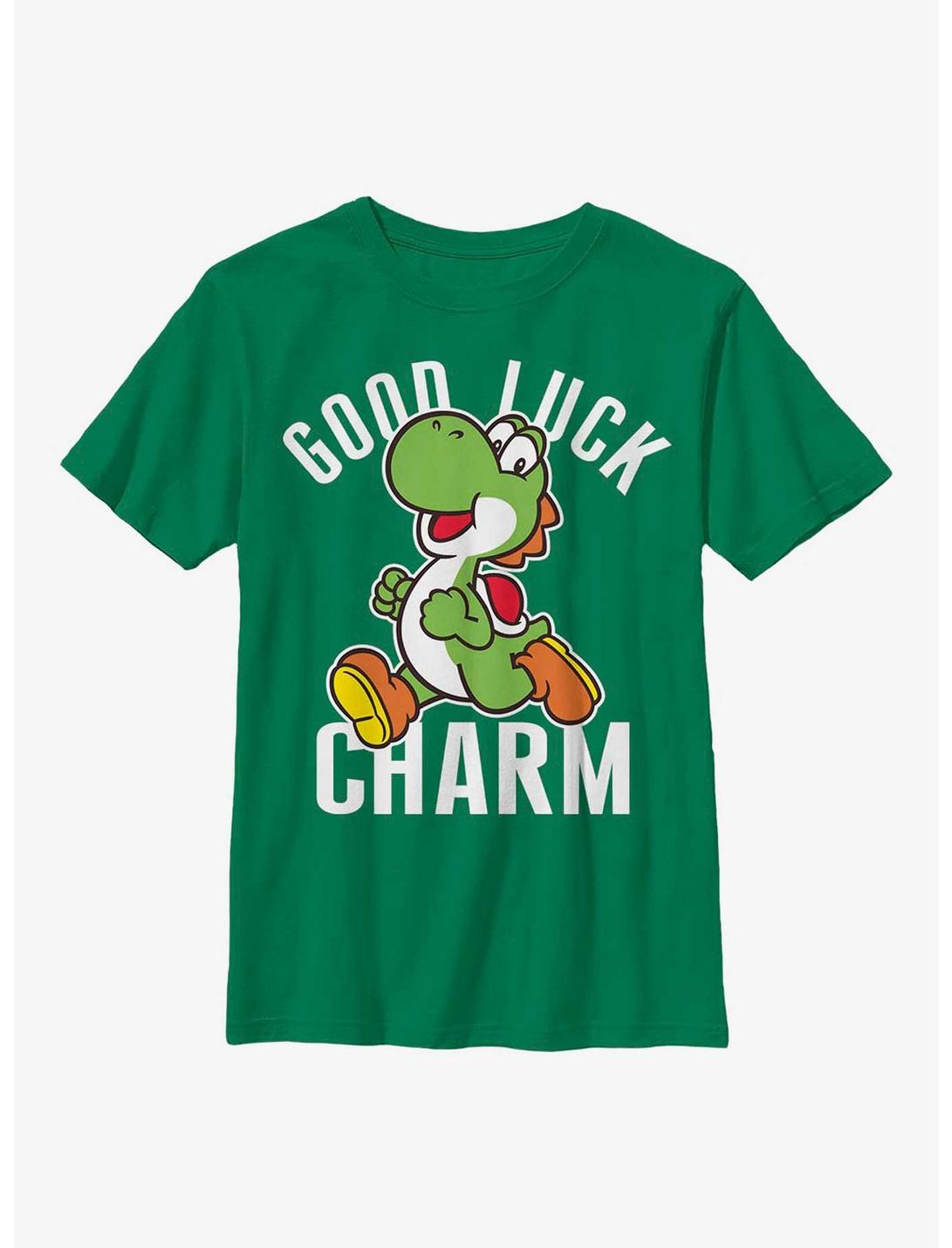 Nintendo Yoshi Good Luck Charm Youth T-Shirt, KELLY, hi-res