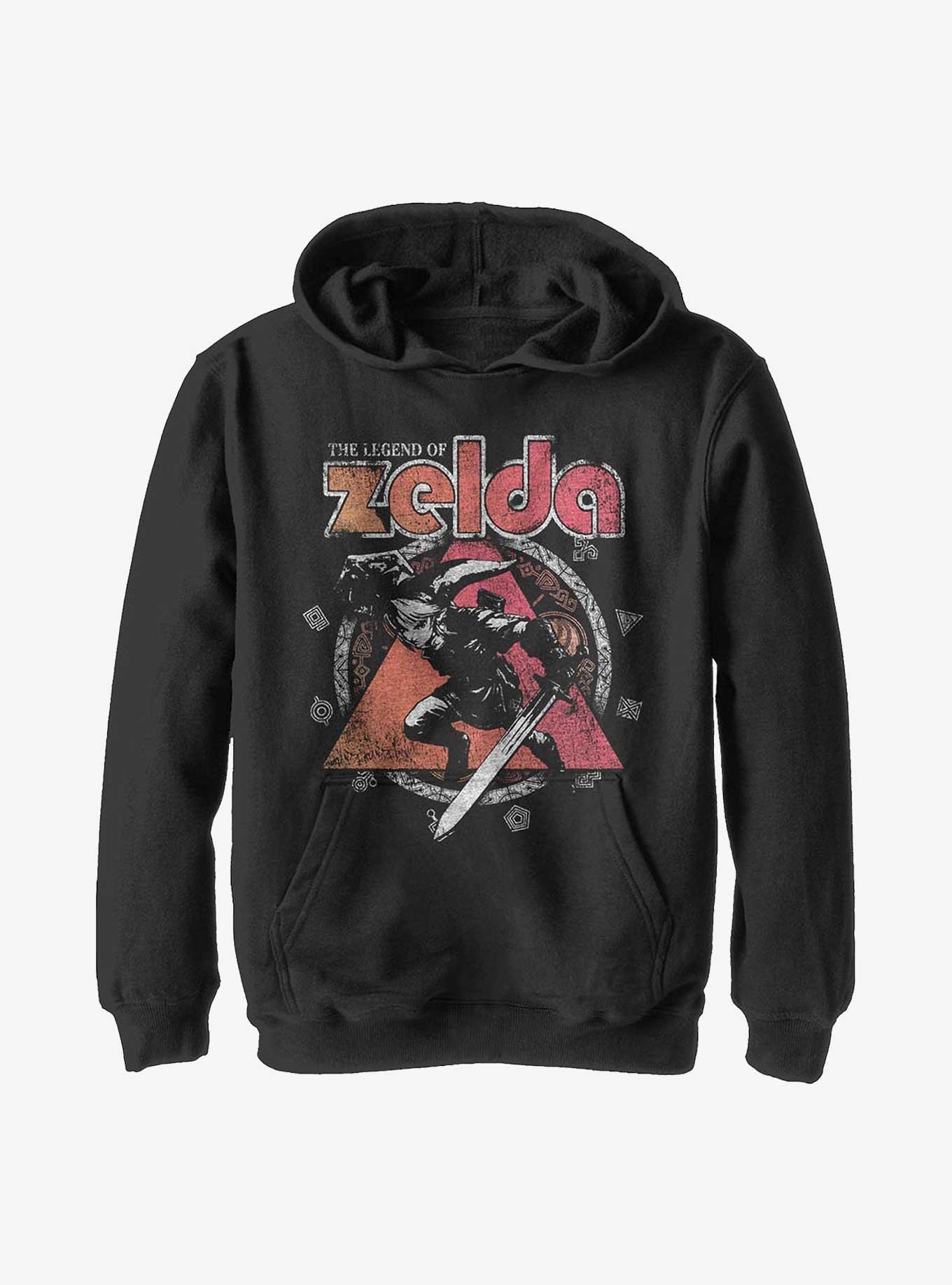 The Legend of Zelda Grunge Link Badge Youth Hoodie, , hi-res