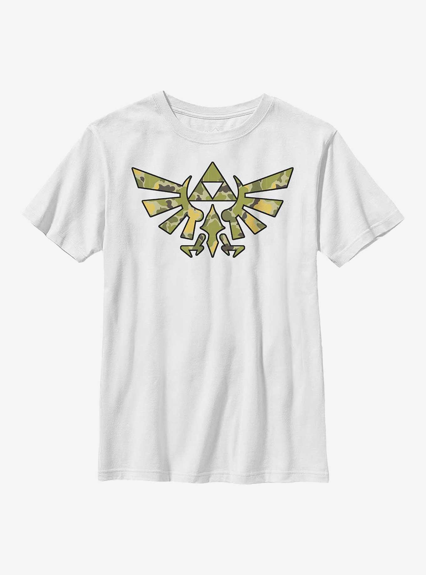 The Legend of Zelda Camo Hyrule Crest Youth T-Shirt