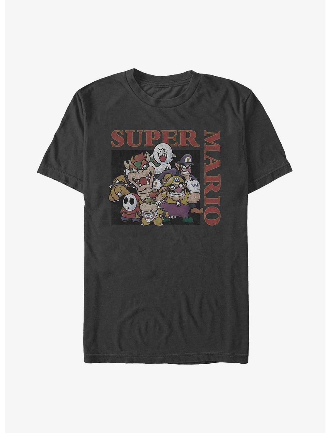 Nintendo Mario Vintage Baddies T-Shirt, BLACK, hi-res