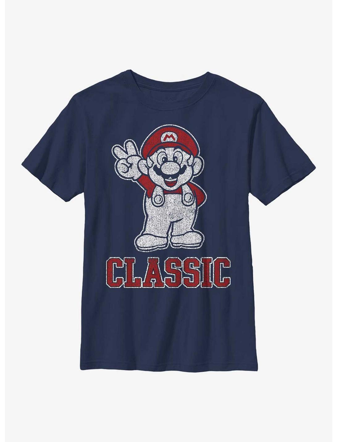 Nintendo Mario Classic Bro Youth T-Shirt, NAVY, hi-res