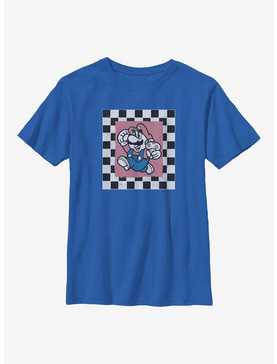 Nintendo Mario Cubby Checkers Youth T-Shirt, , hi-res