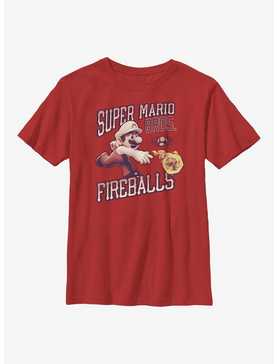 Nintendo Mario Fireballs Youth T-Shirt, , hi-res