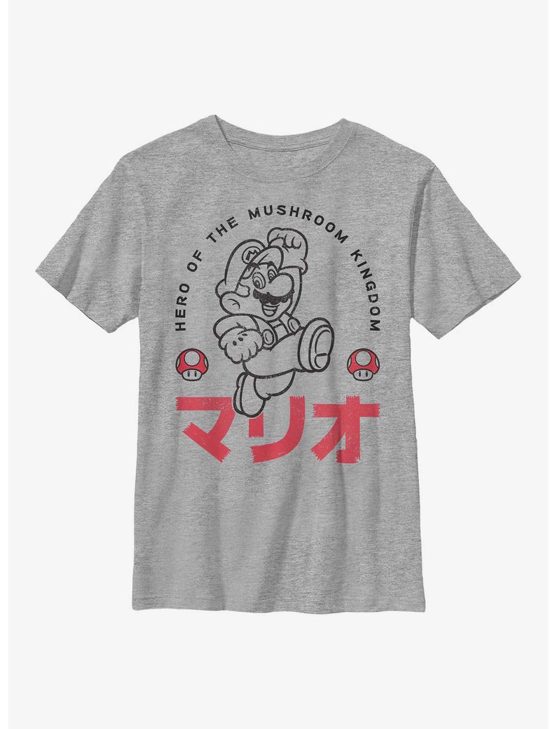 Nintendo Mario Hero of the Mushroom Kingdom Youth T-Shirt, ATH HTR, hi-res