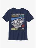 Nintendo Mario Kart Drift Racer Youth T-Shirt, NAVY, hi-res
