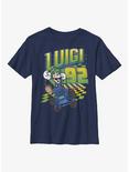 Nintendo Mario Kart Luigi '92 Youth T-Shirt, NAVY, hi-res