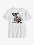 Nintendo Mario Kart Race Hard Youth T-Shirt, WHITE, hi-res