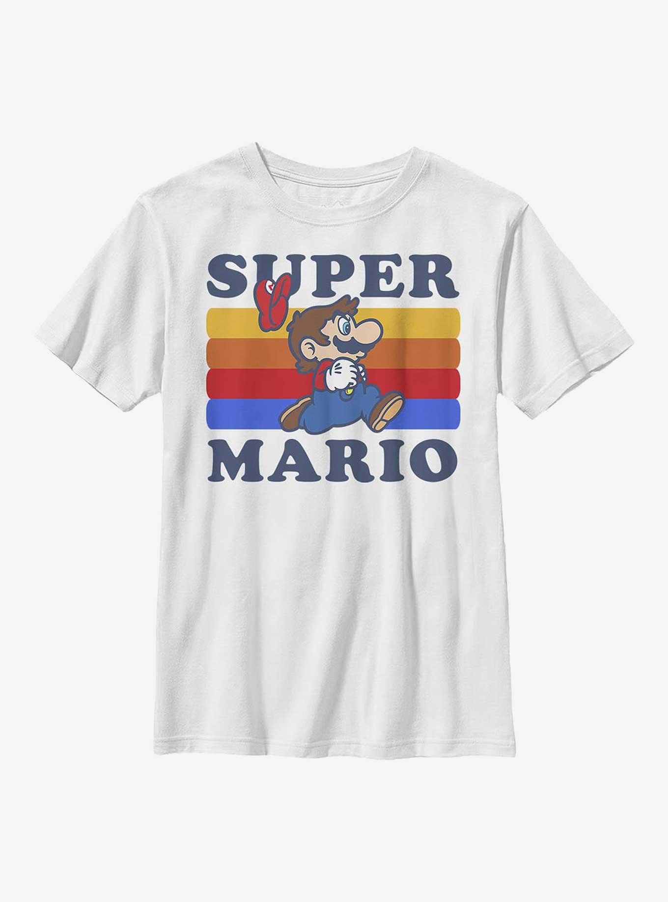 Nintendo Mario Retro Dash Youth T-Shirt, WHITE, hi-res