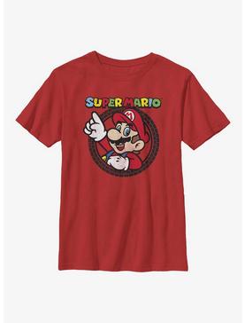 Nintendo Mario Tire Badge Youth T-Shirt, , hi-res