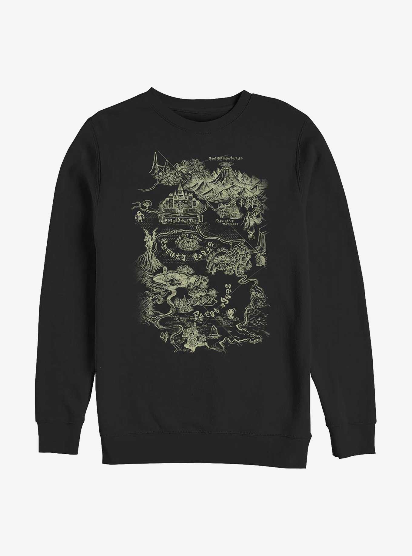 Nintendo The Legend of Zelda Hyrule Map Sweatshirt, BLACK, hi-res