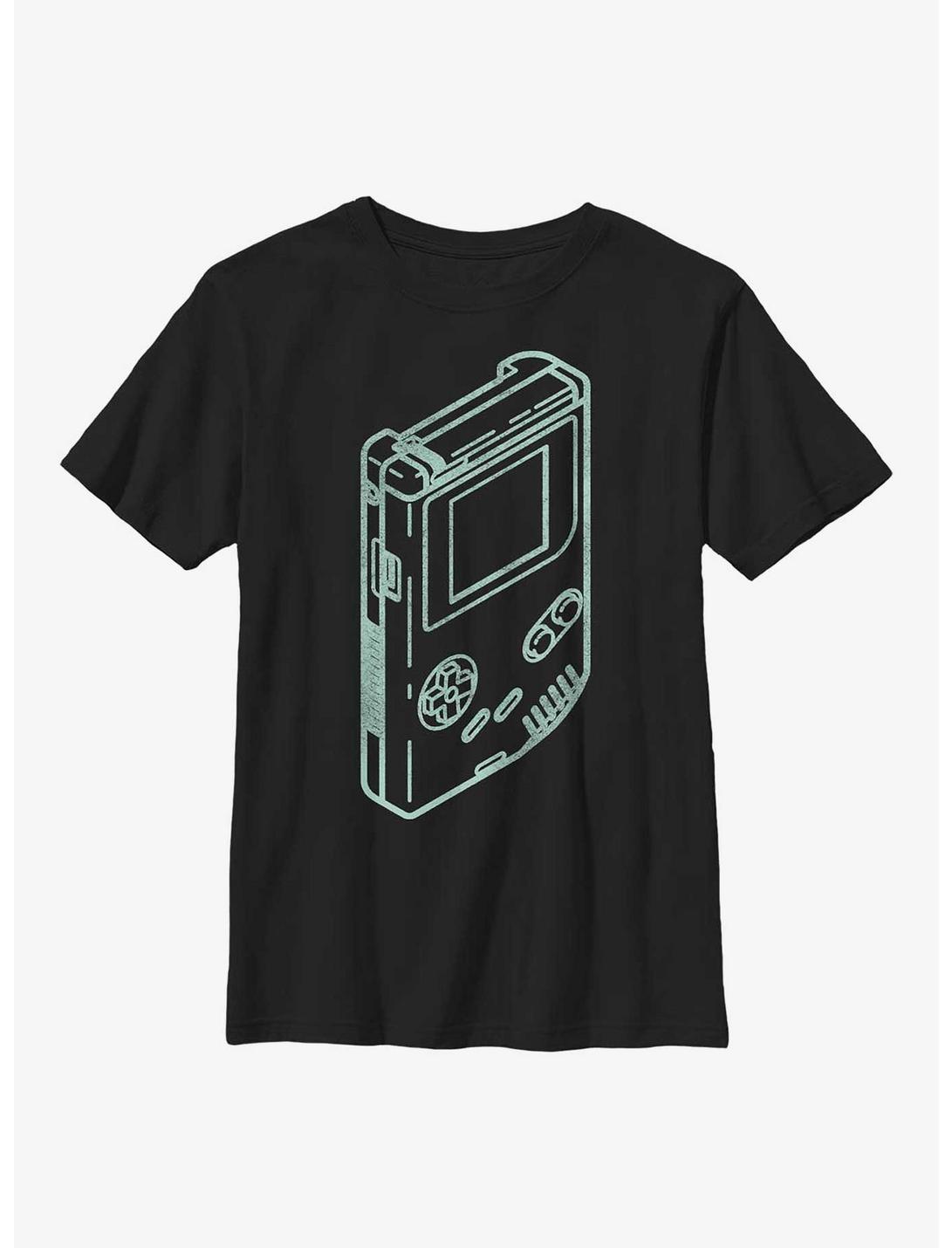 Nintendo Game Boy Outline Youth T-Shirt, BLACK, hi-res