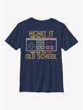 Nintendo Kickin' It Old School Youth T-Shirt, NAVY, hi-res