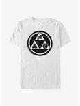 The Legend of Zelda Triforce Elements Logo T-Shirt, WHITE, hi-res